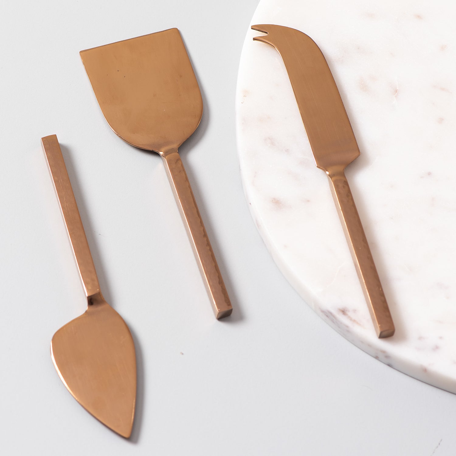 Copper Cheese Knives - Set of 3, Cheese Tools