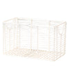 Cache rectangle wire basket in Ivory Color