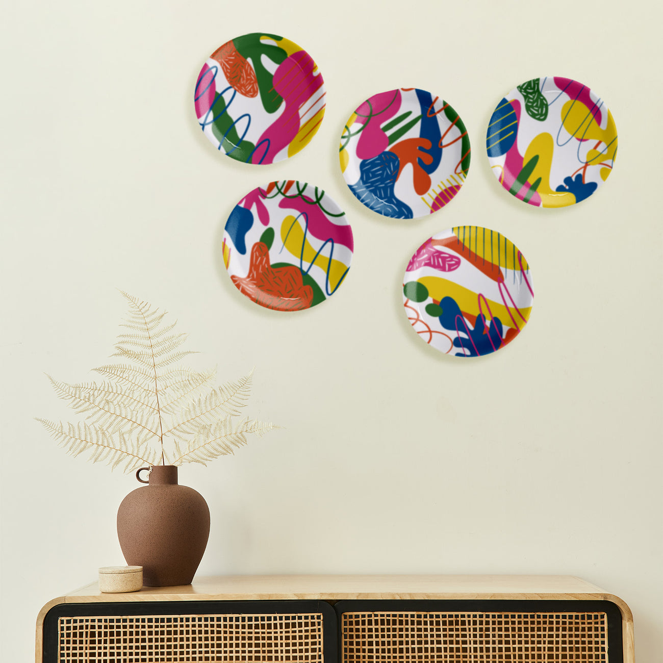 Playful Palette Wall Plates Set of 5