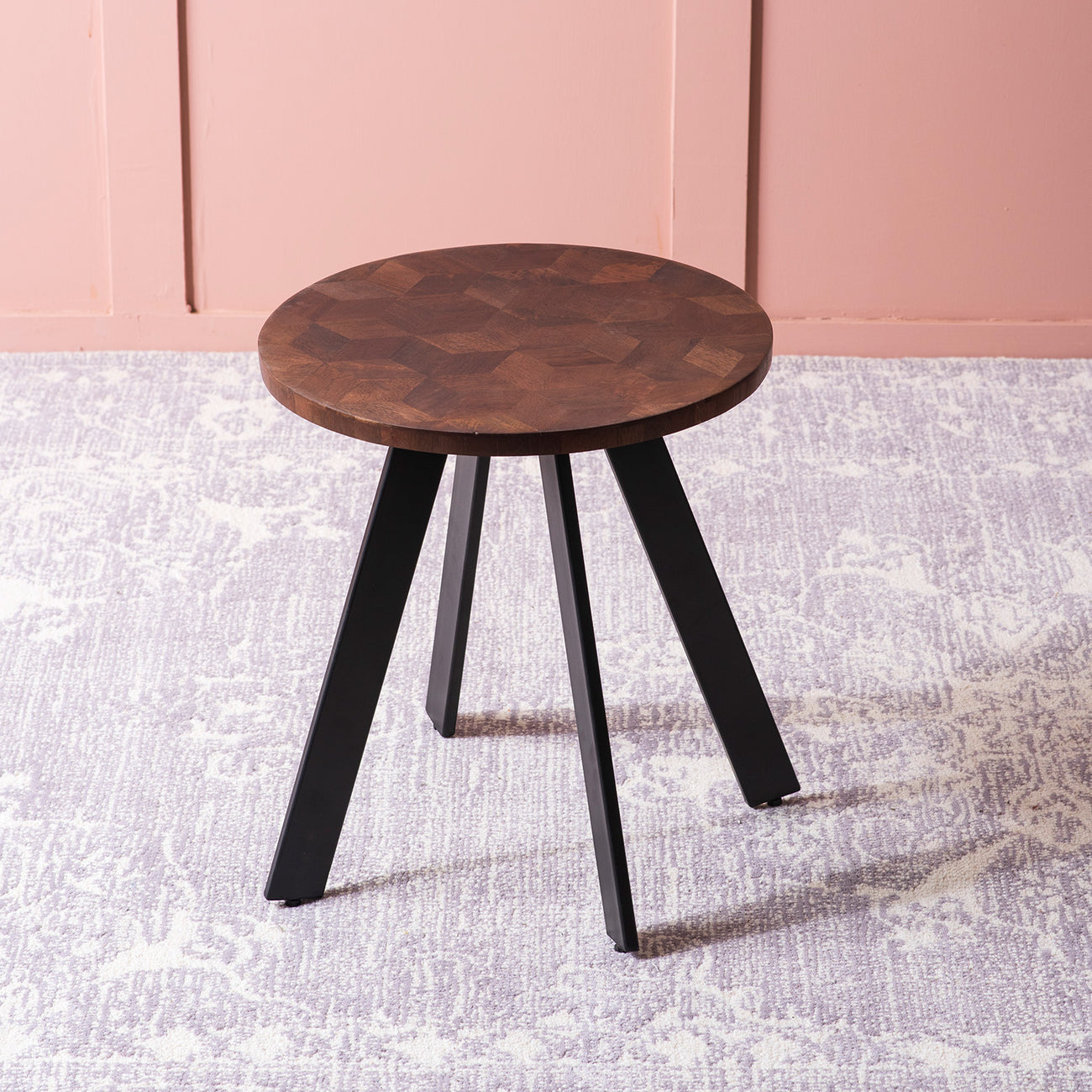 Fusion Forte: Contemporary Wood and Metal Side table