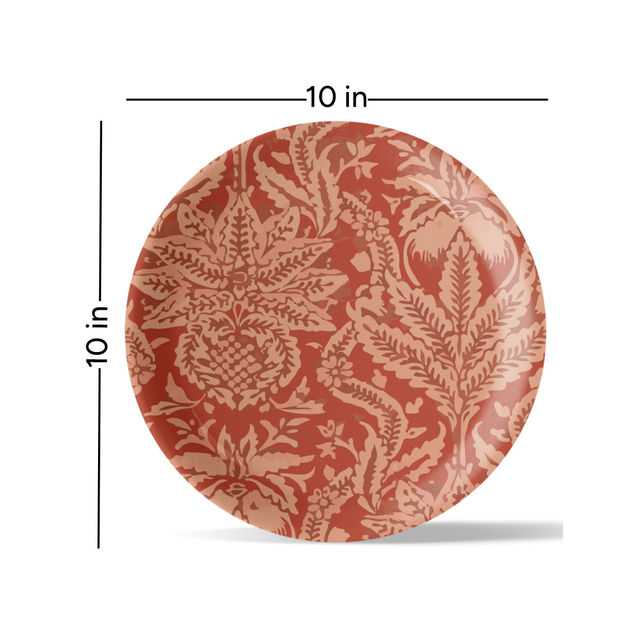 Ethnic Floral Printed Wall Plates Set of 6