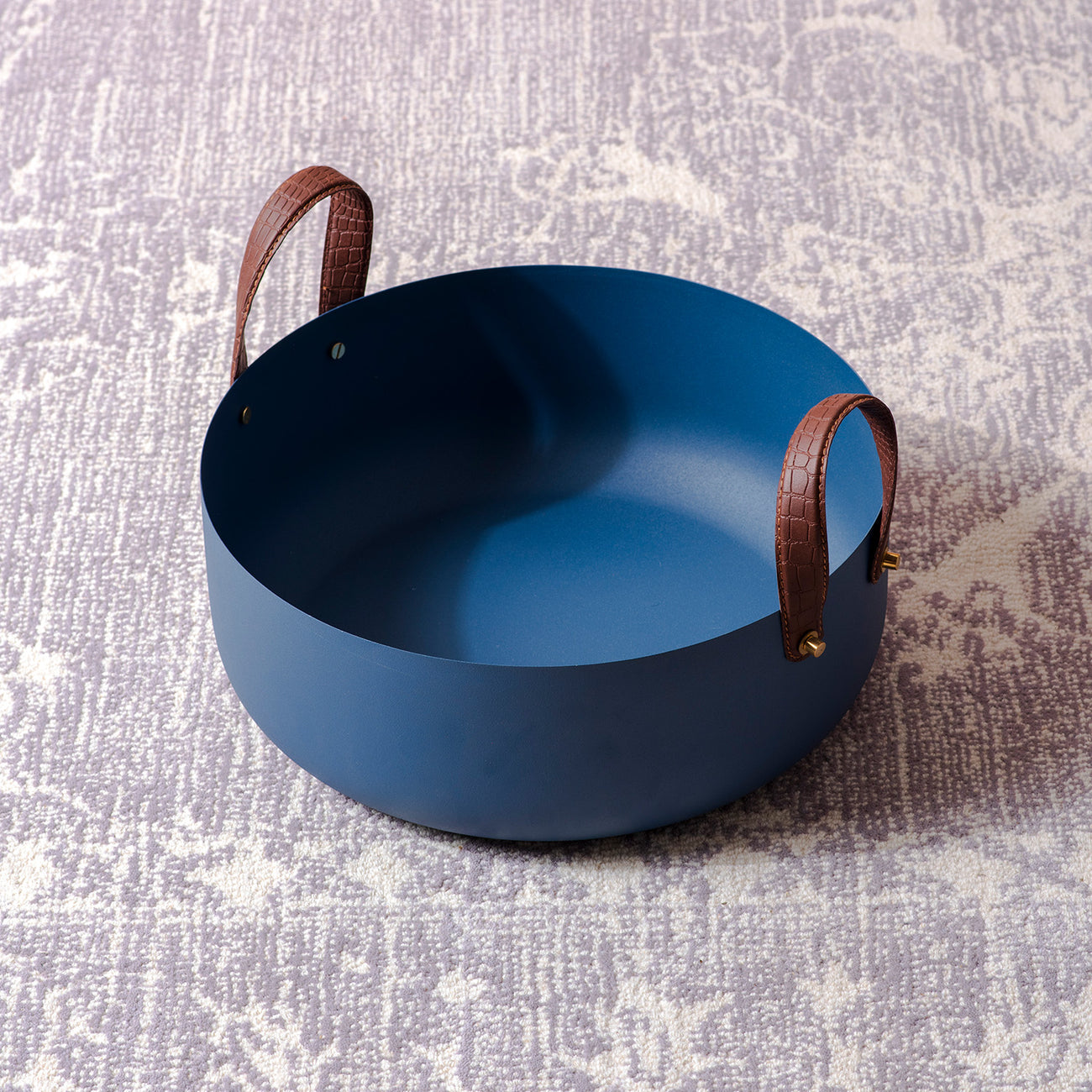 Blue Gleam Medium Metal Basket