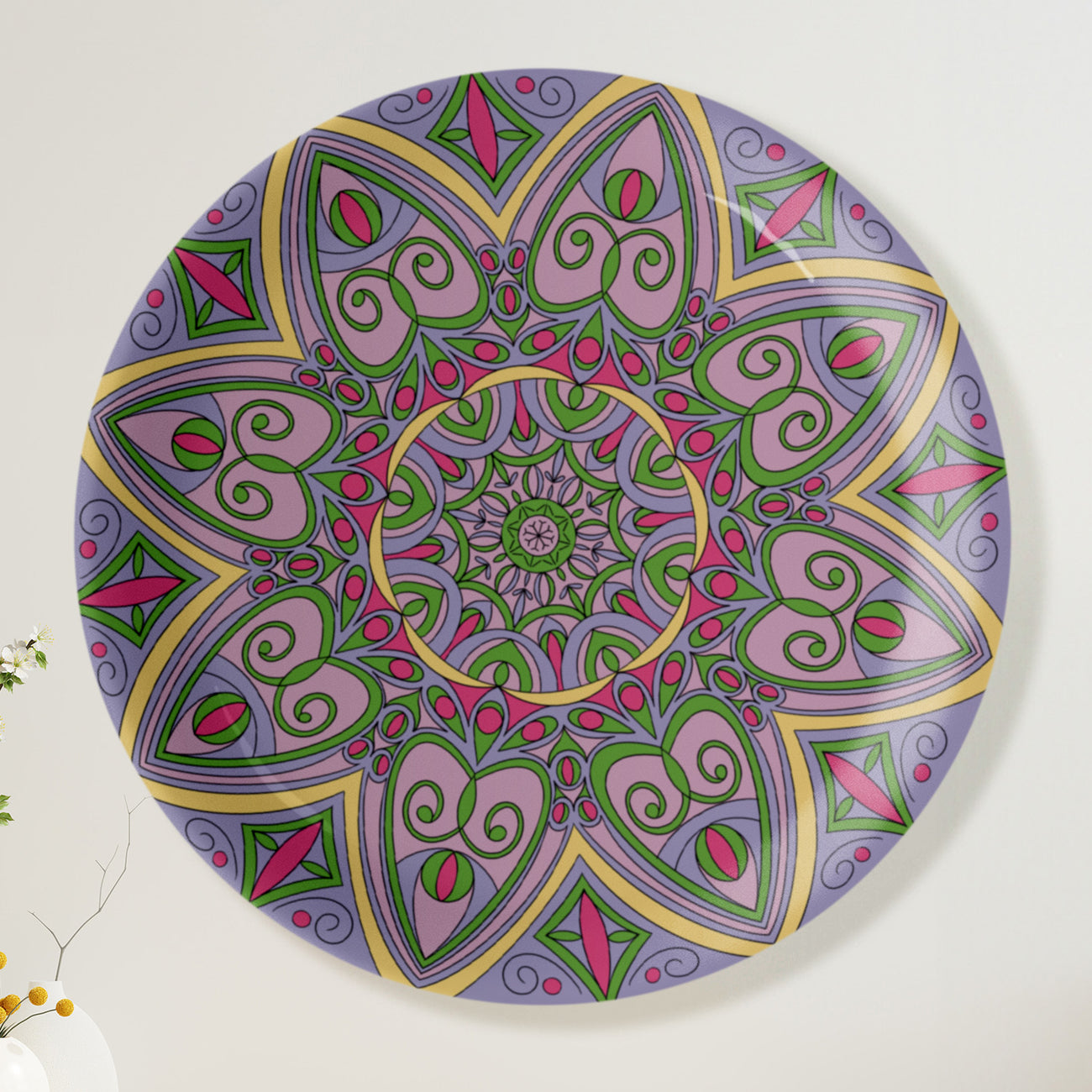 Tranquil Tapestry Mandala Wall Plates Set of 5