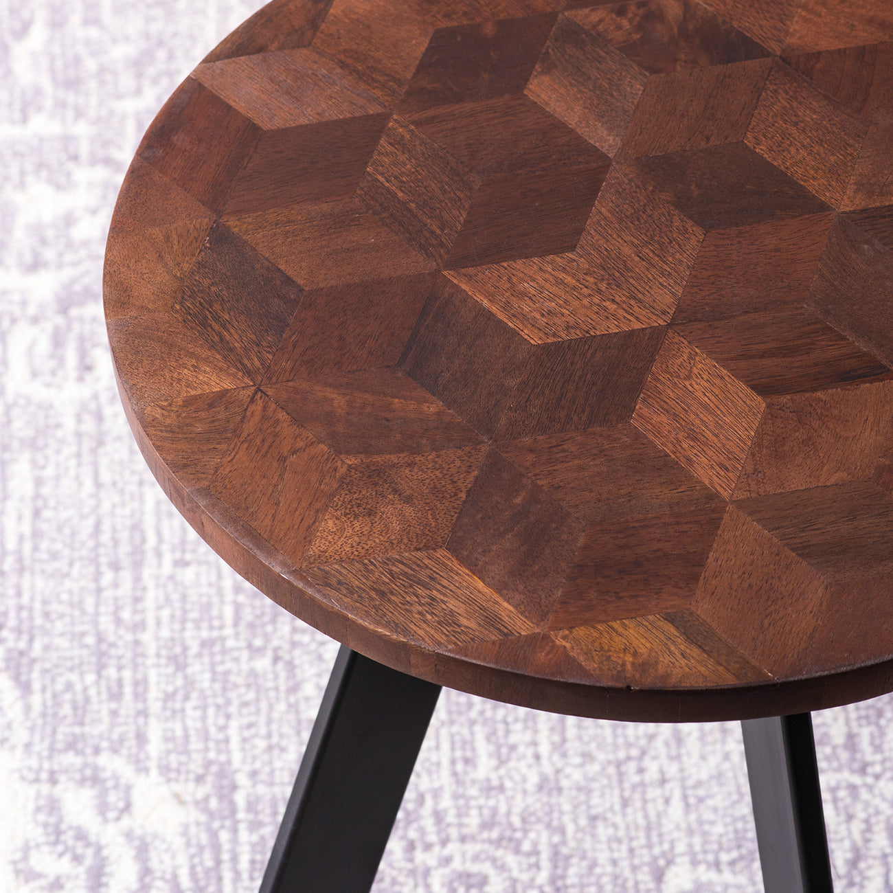 Fusion Forte: Contemporary Wood and Metal Side table