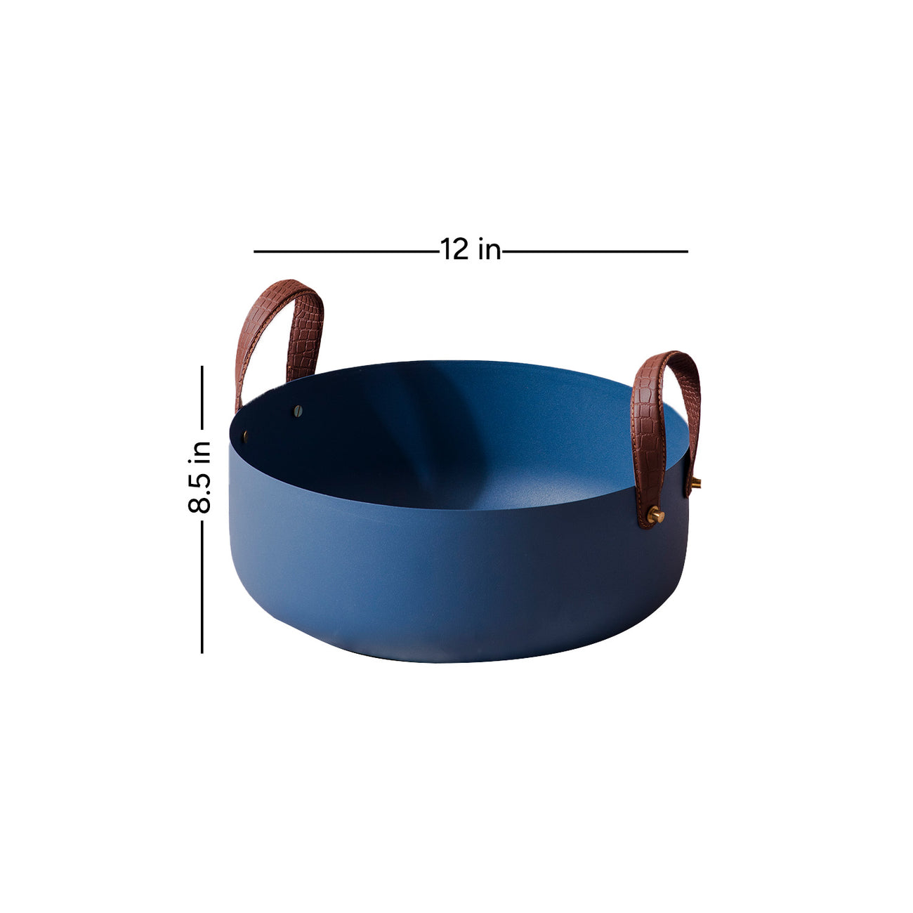 Blue Gleam Medium Metal Basket