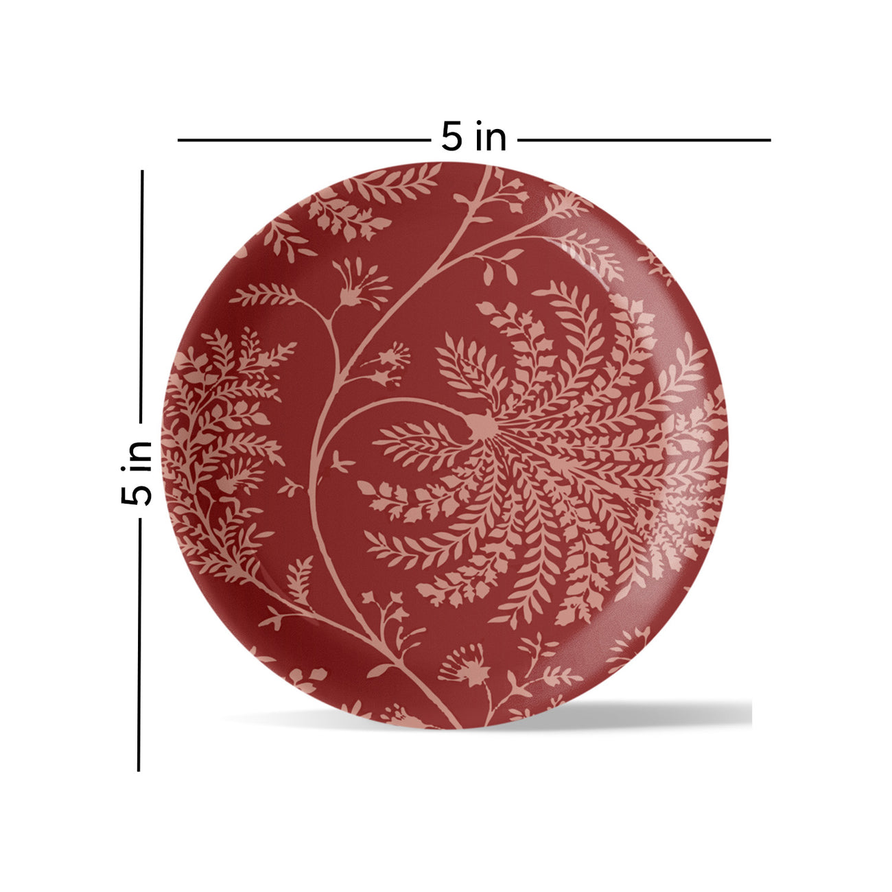 Ethnic Floral Printed Wall Plates Set of 6