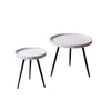 Metal Mosaic: Contemporary Coffee Side Table Set