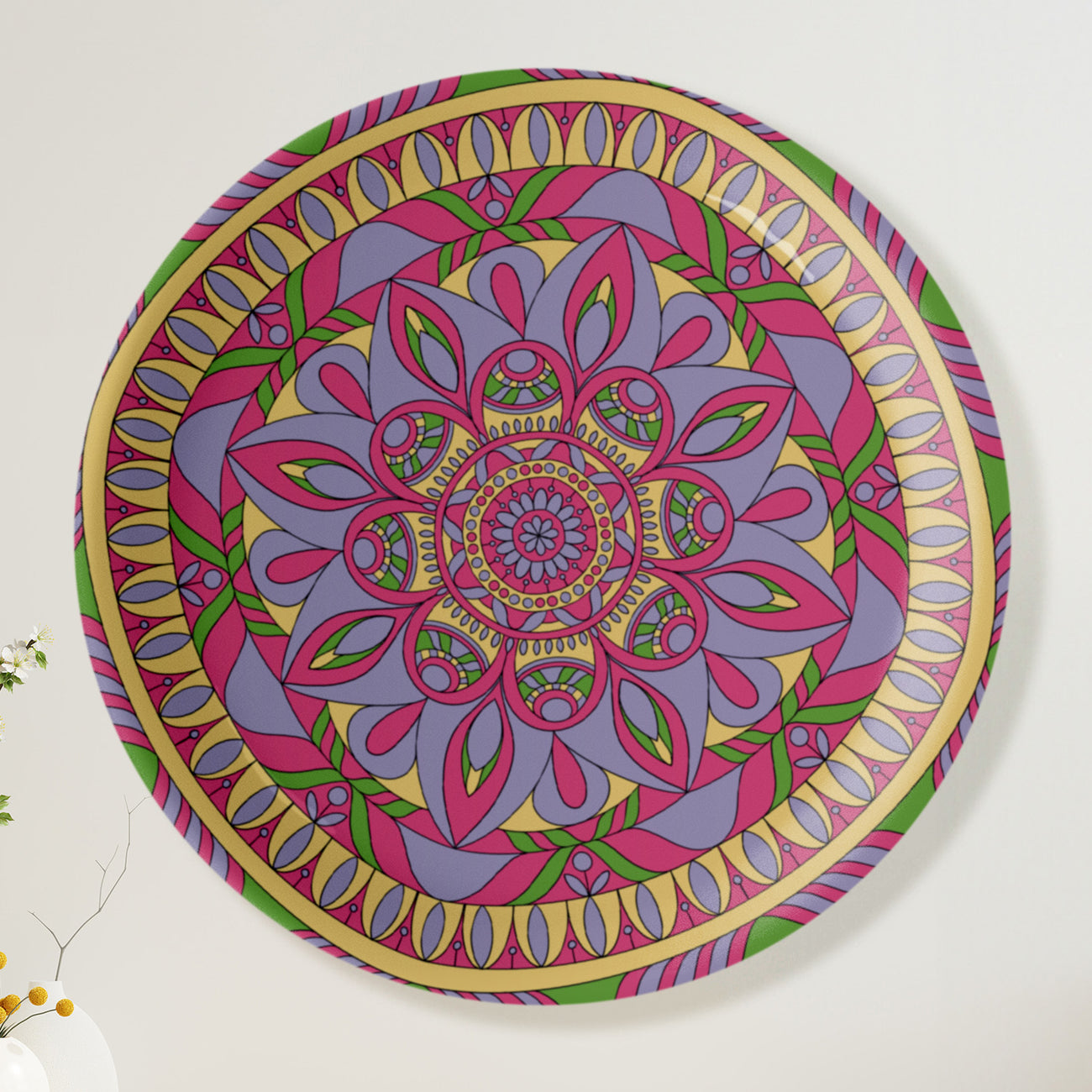 Tranquil Tapestry Mandala Wall Plates Set of 5