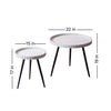 Metal Mosaic: Contemporary Coffee Side Table Set