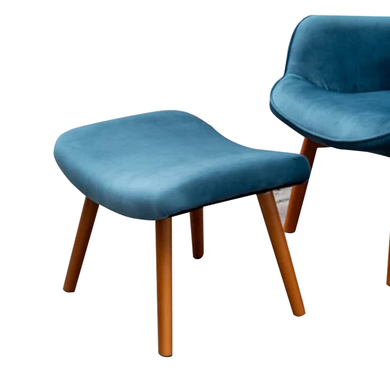 Buy Accent Chairs With Ottoman Footrest Blue India Store