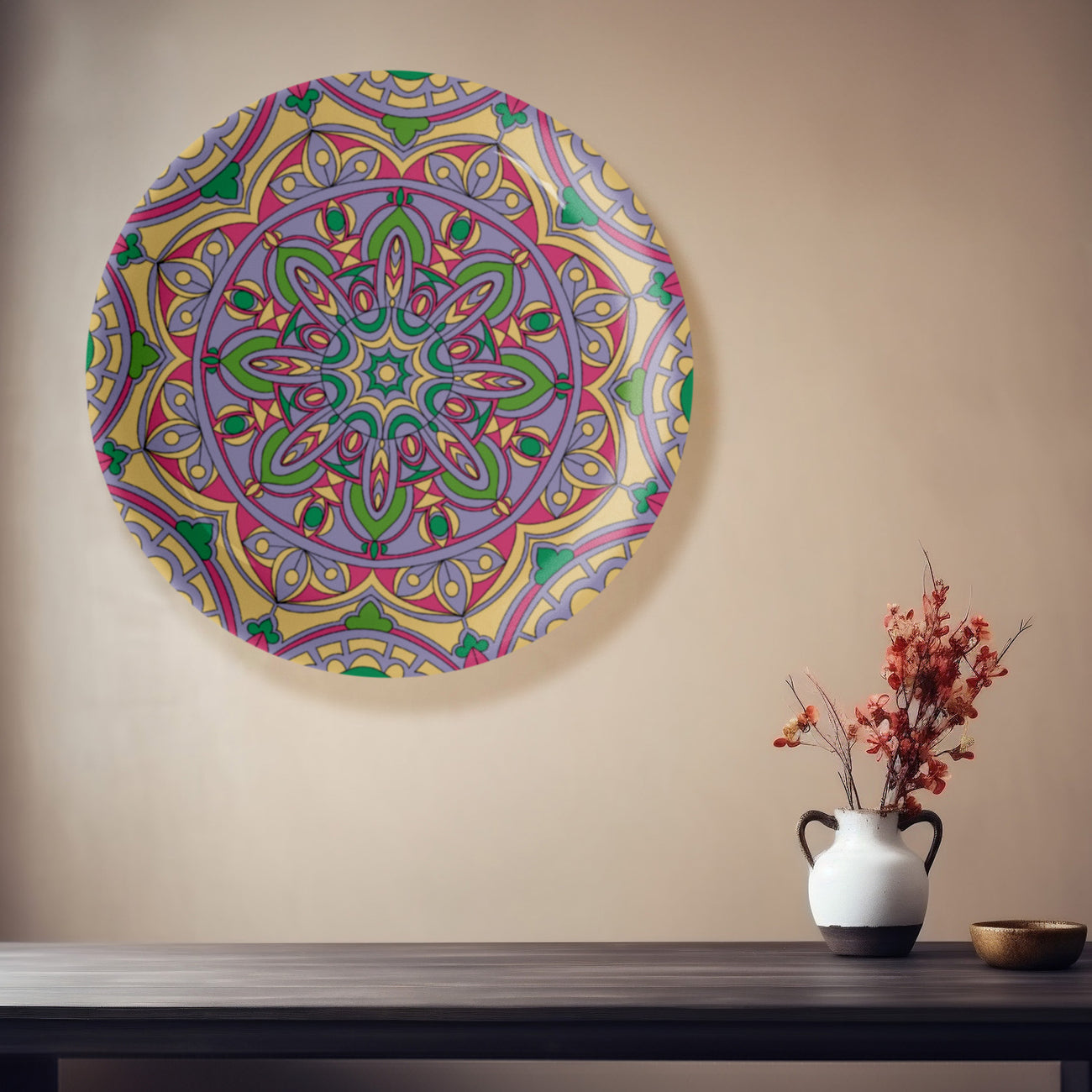 Blooming Balance Mandala Wall Plate