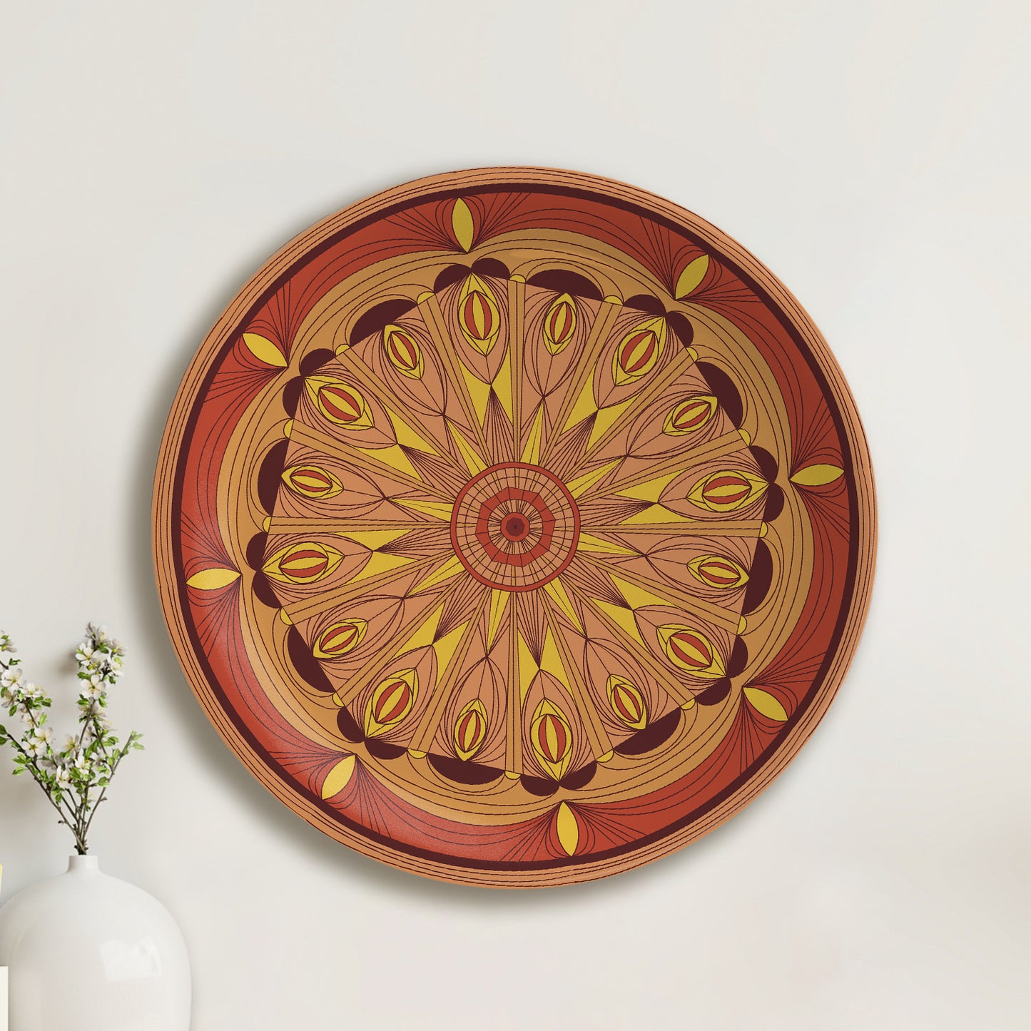 Mystic Mocha Mandala Wall Plate