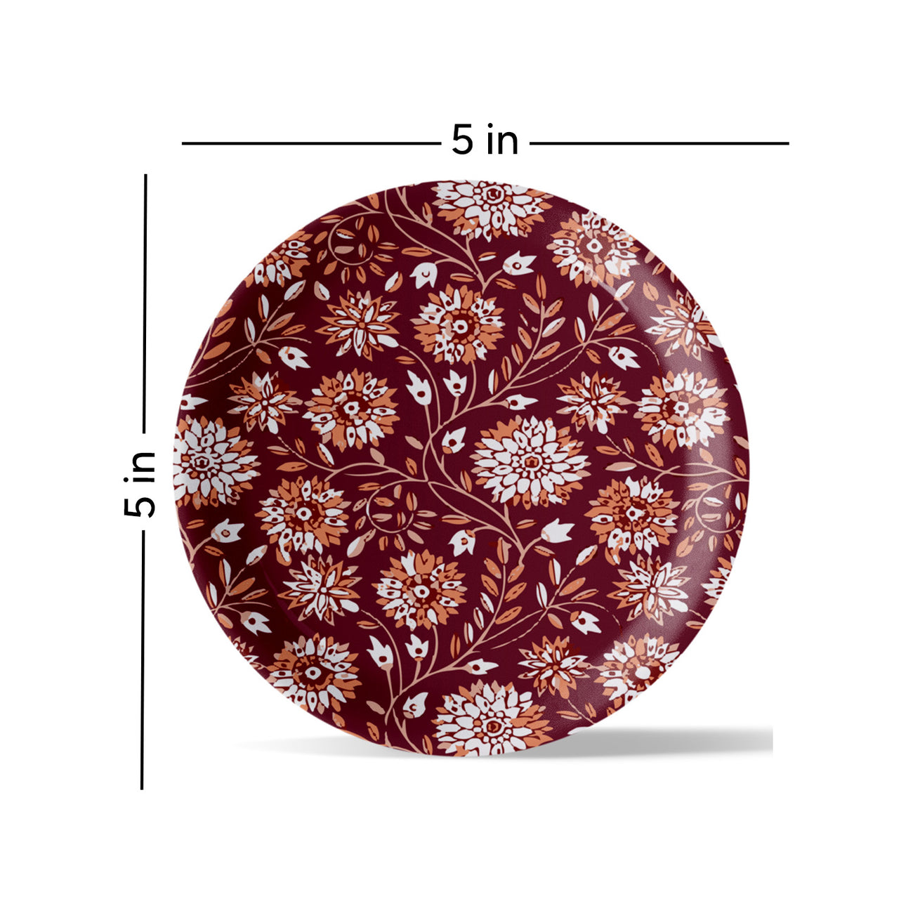 Ethnic Pink Floral Printed Wall Plate