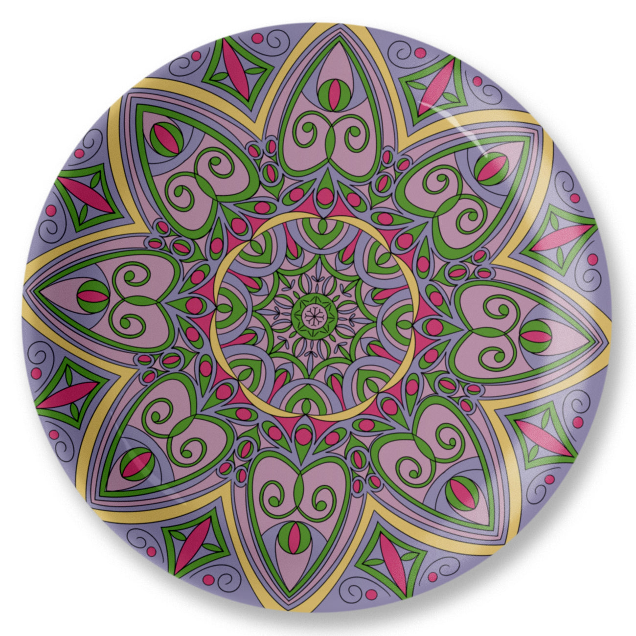 Calming Colors Mandala Wall Plate