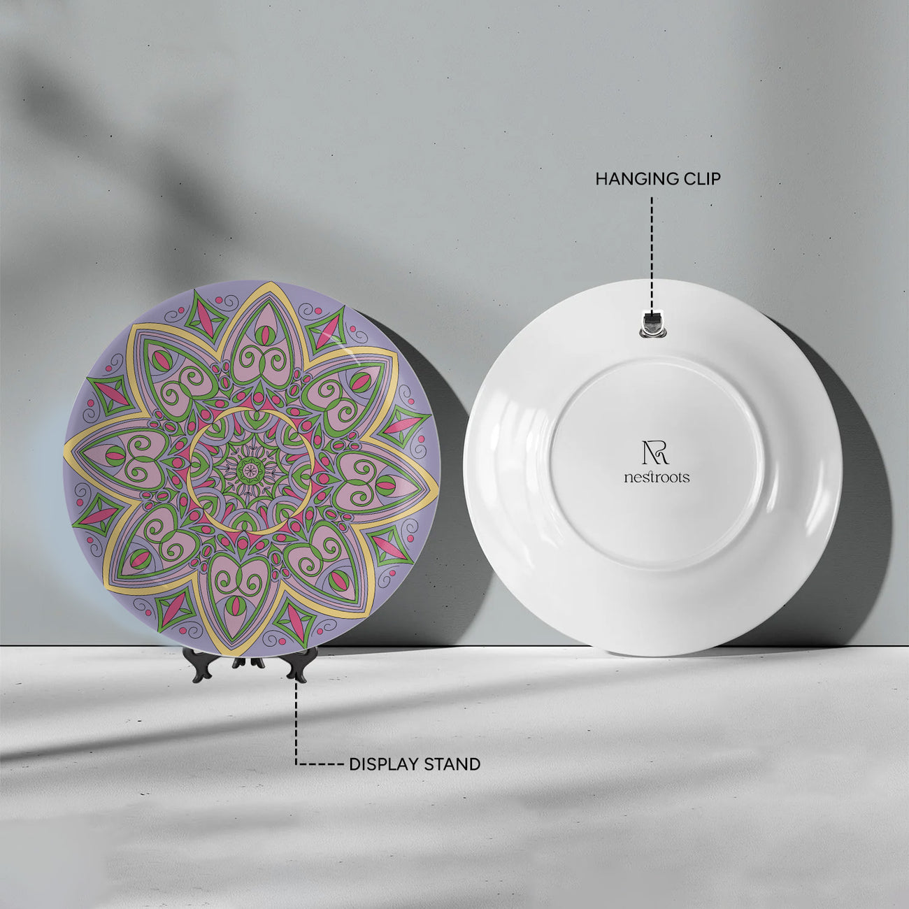 Calming Colors Mandala Wall Plate