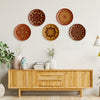 Chocolate Charm Medallion Wall Plates Set of 5