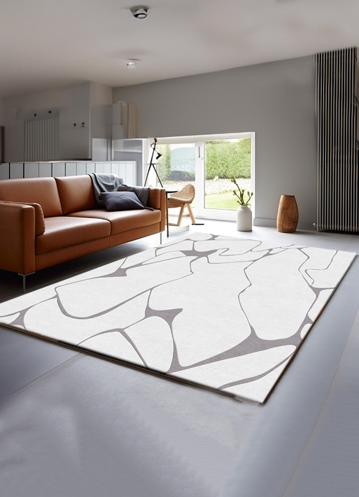 Trendy Monochrome Hand Tufted Wool Carpet