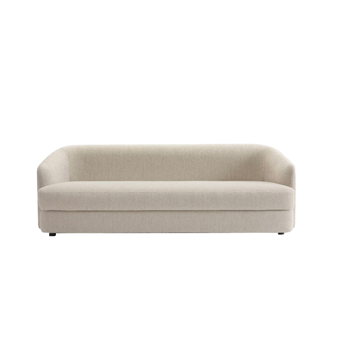 ElegantEnsemble Beige Boucle 3 Seater Sofa