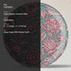 Ethnic Pink Floral Printed Wall Plate