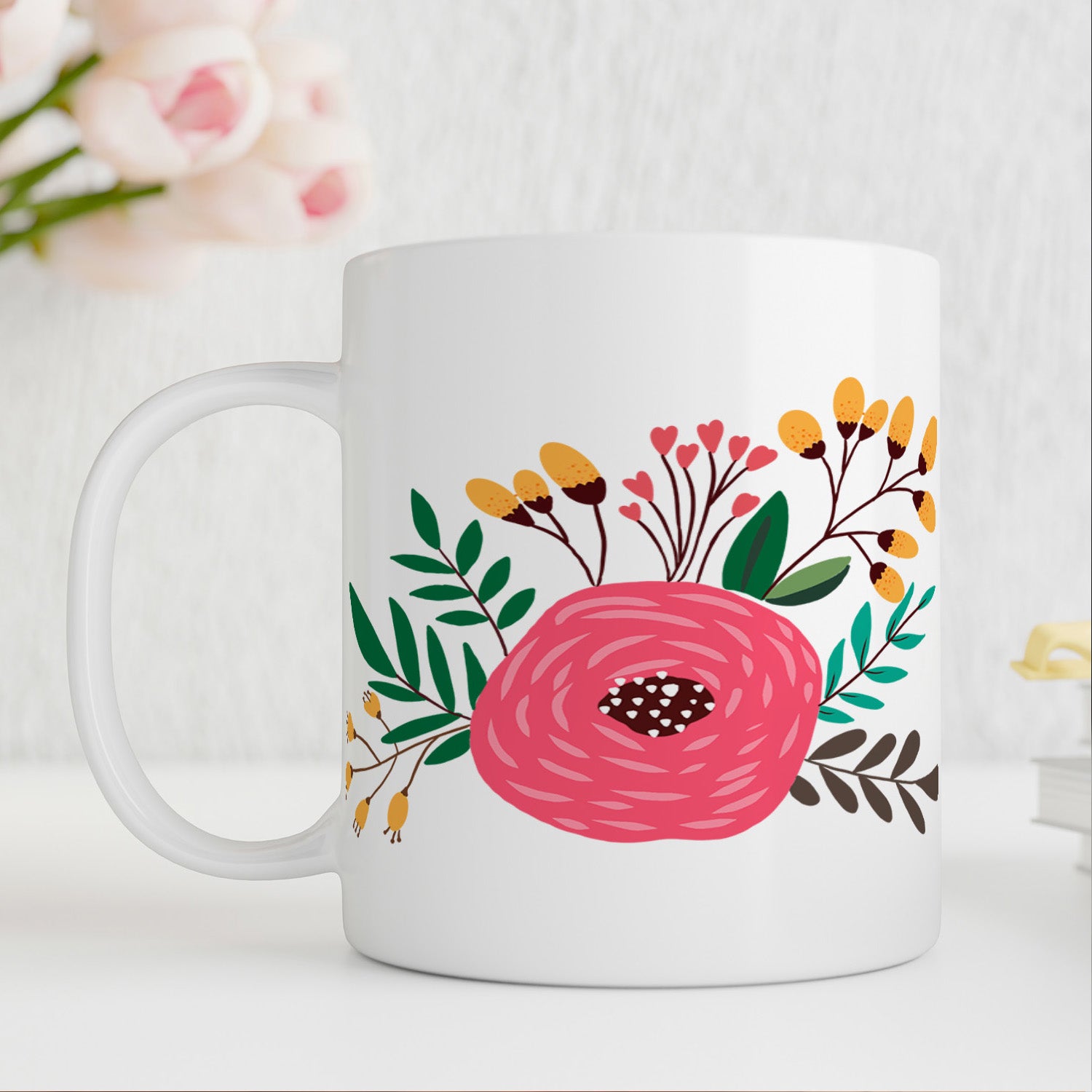 Floral Fusion Coffee Mug