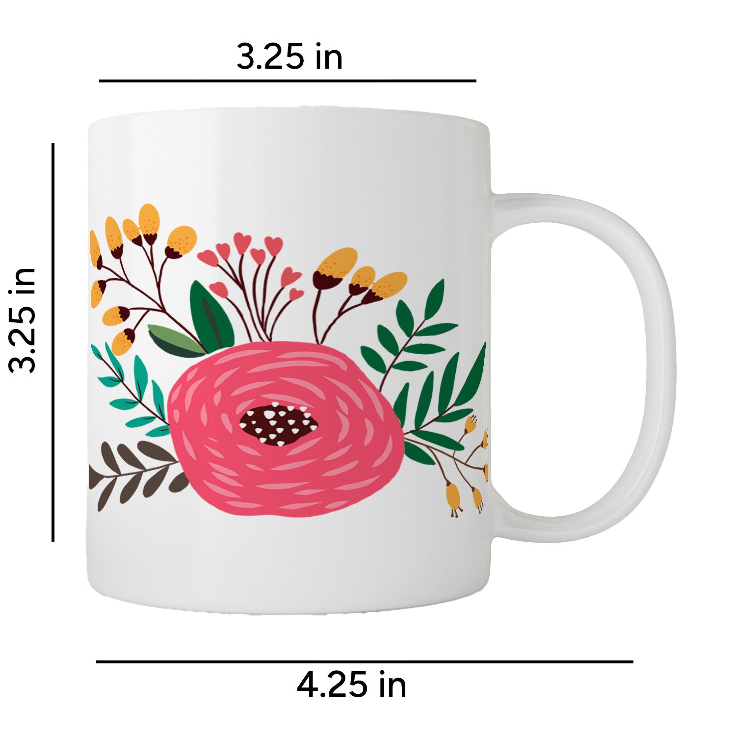 Floral Fusion Coffee Mug