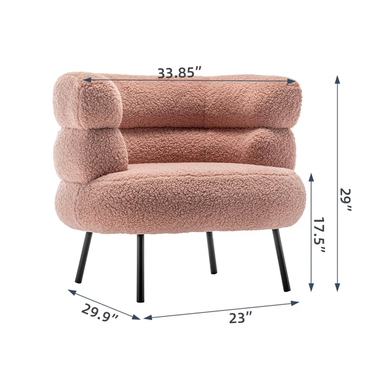 Best Exquisite Boucle Accent Chair Design Pink Online Best Price