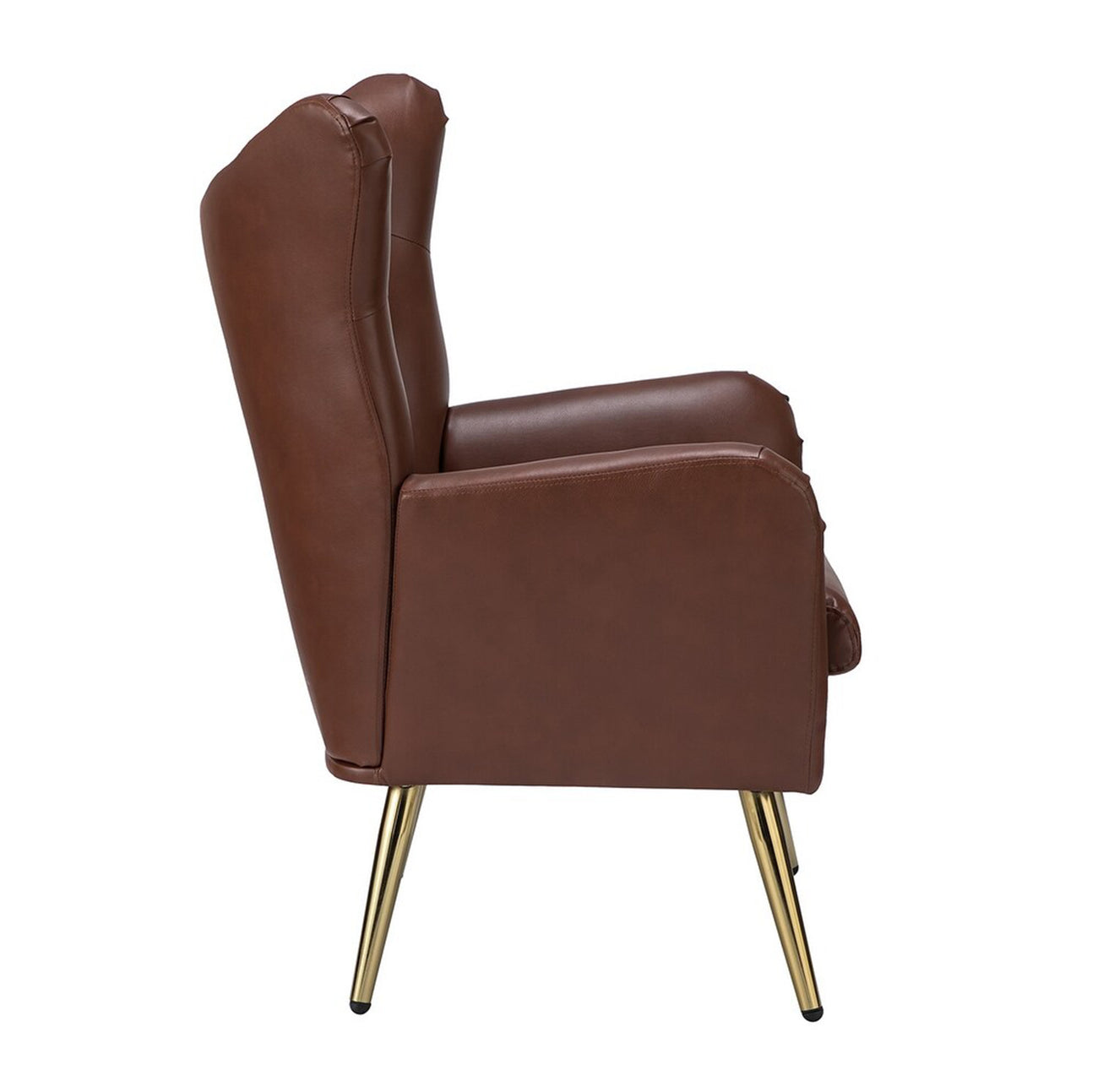 Best Extravagant Faux Leather Lounge Chair Brown Online Store