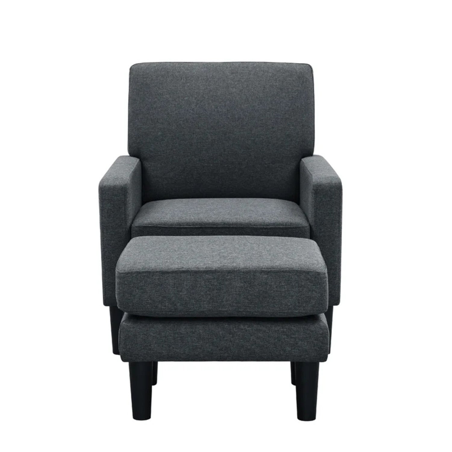 Buy Chairs With Ottoman Footrest Grey Online Best Price