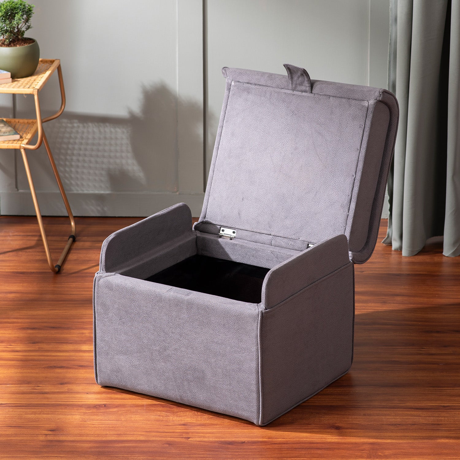 Buy Depot Collection Grey Storage Ottoman Online Best Price