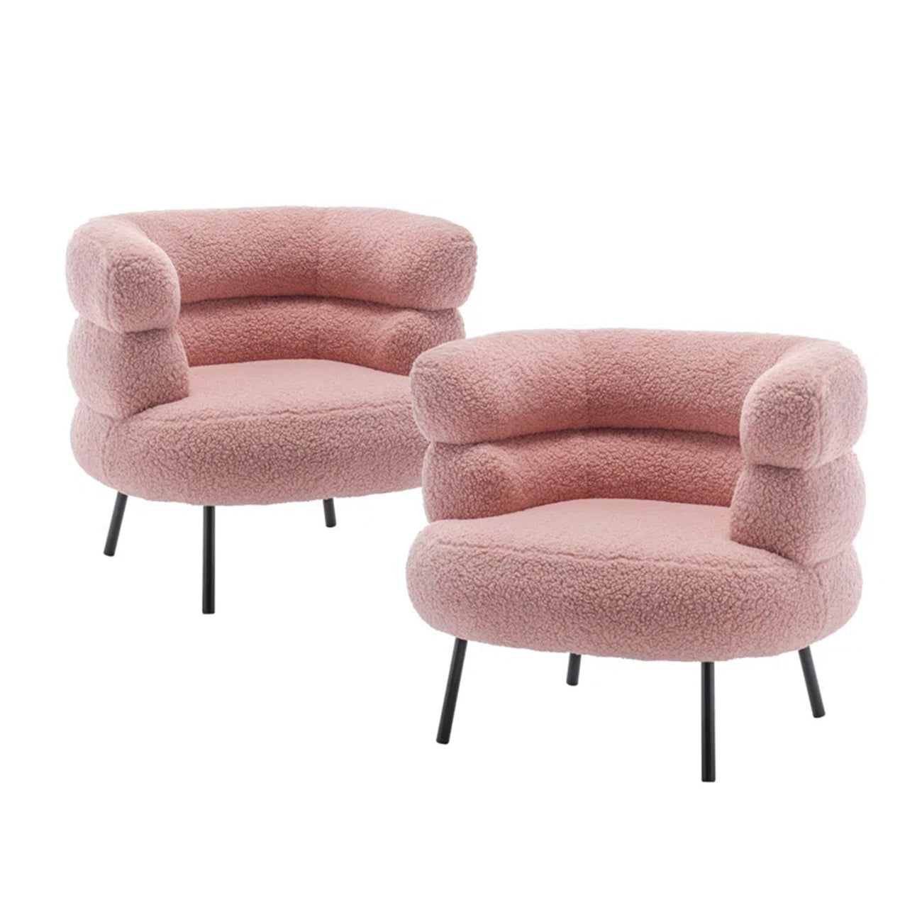 Buy Exquisite Boucle Accent Chair Design Pink Online Best Price