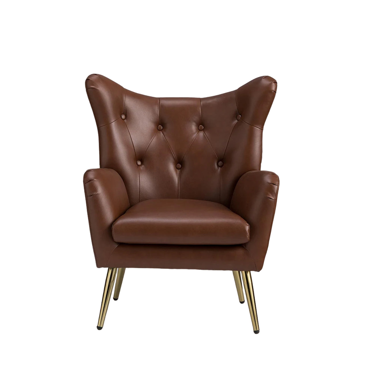 Buy Extravagant Faux Leather Lounge Chair Brown Online Best Price