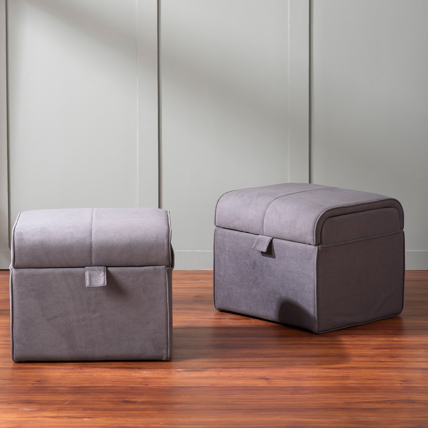 Buy Grey Storage Ottoman Online Best Price