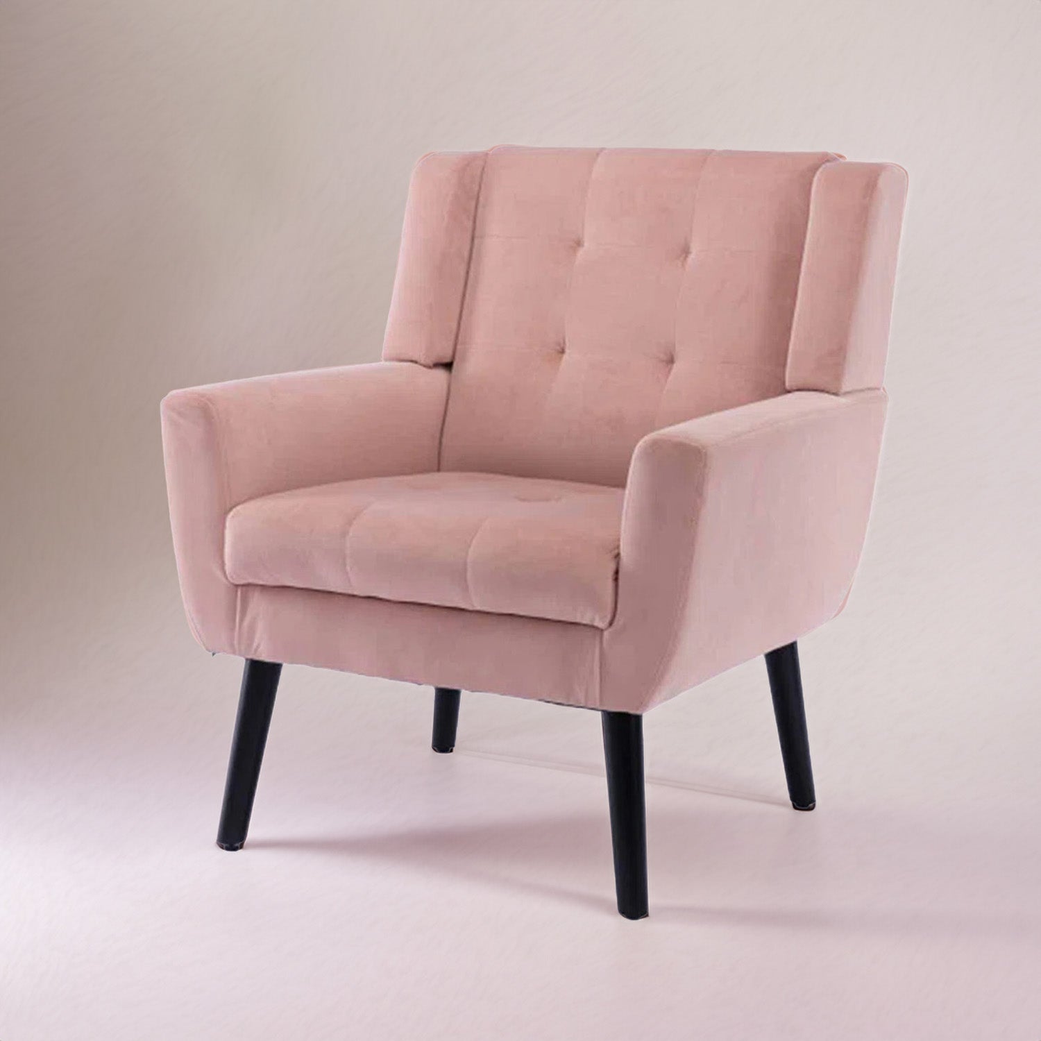 Buy Luxurious Double Cushion Velvet Chair Pink Shop Now