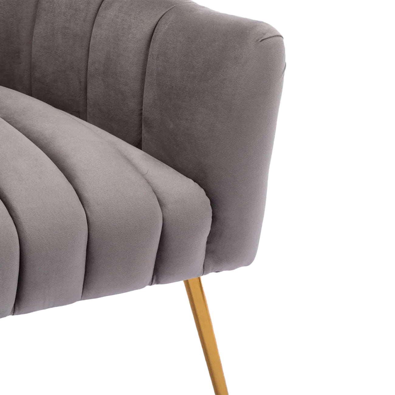 Buy Online Best Velvet Stitch Lounge Chair Grey Best Price