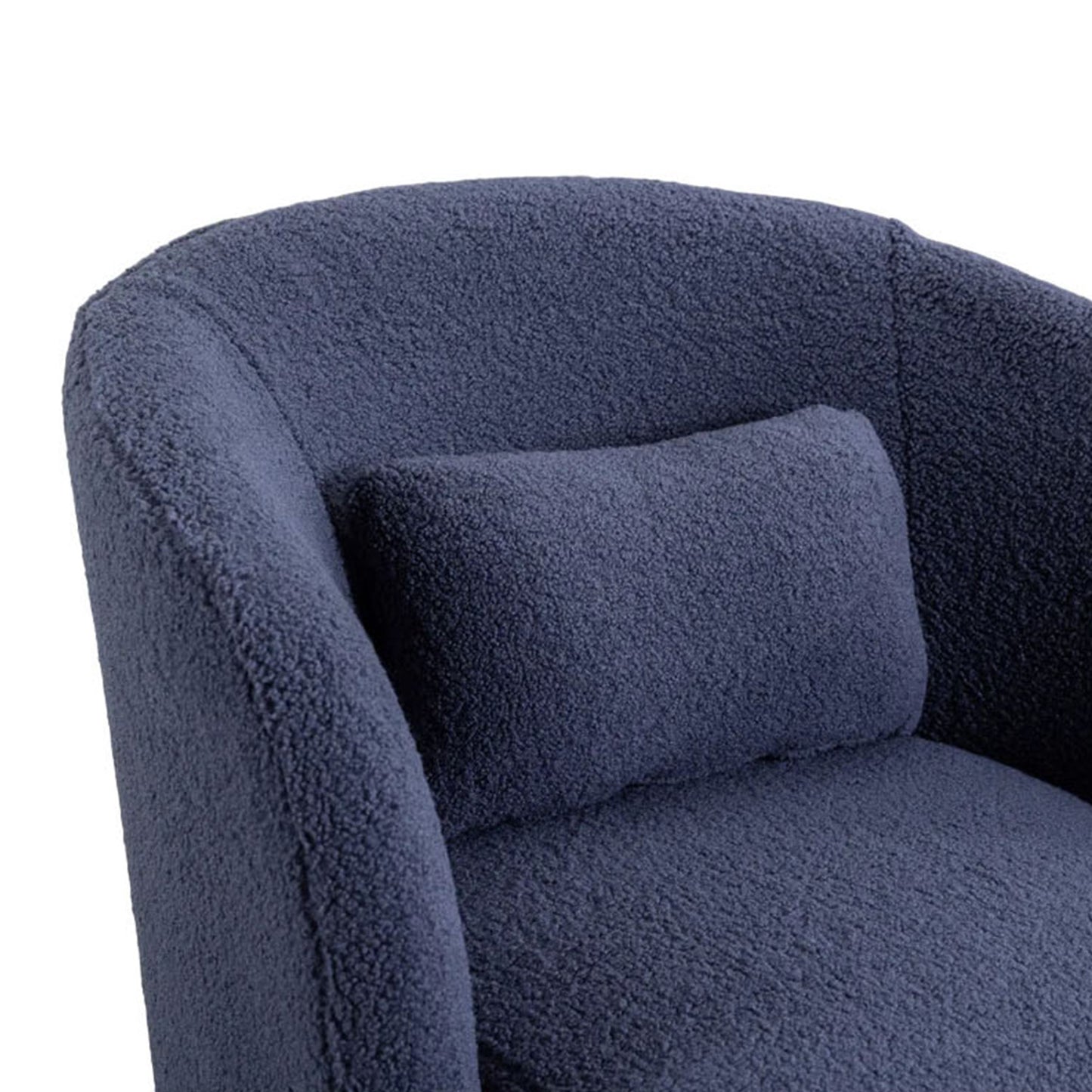 Buy Online Plush Velvet Accent Chair Blue Best Price