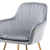 Buy Online Velvet Sleek Lounge Chair Grey Shop Now