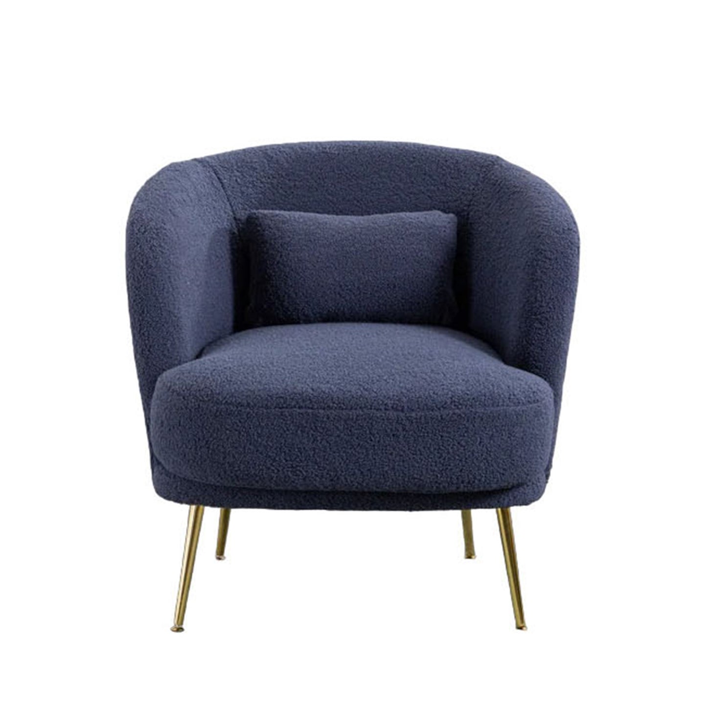 Buy Plush Velvet Accent Chair Blue Online Best Price