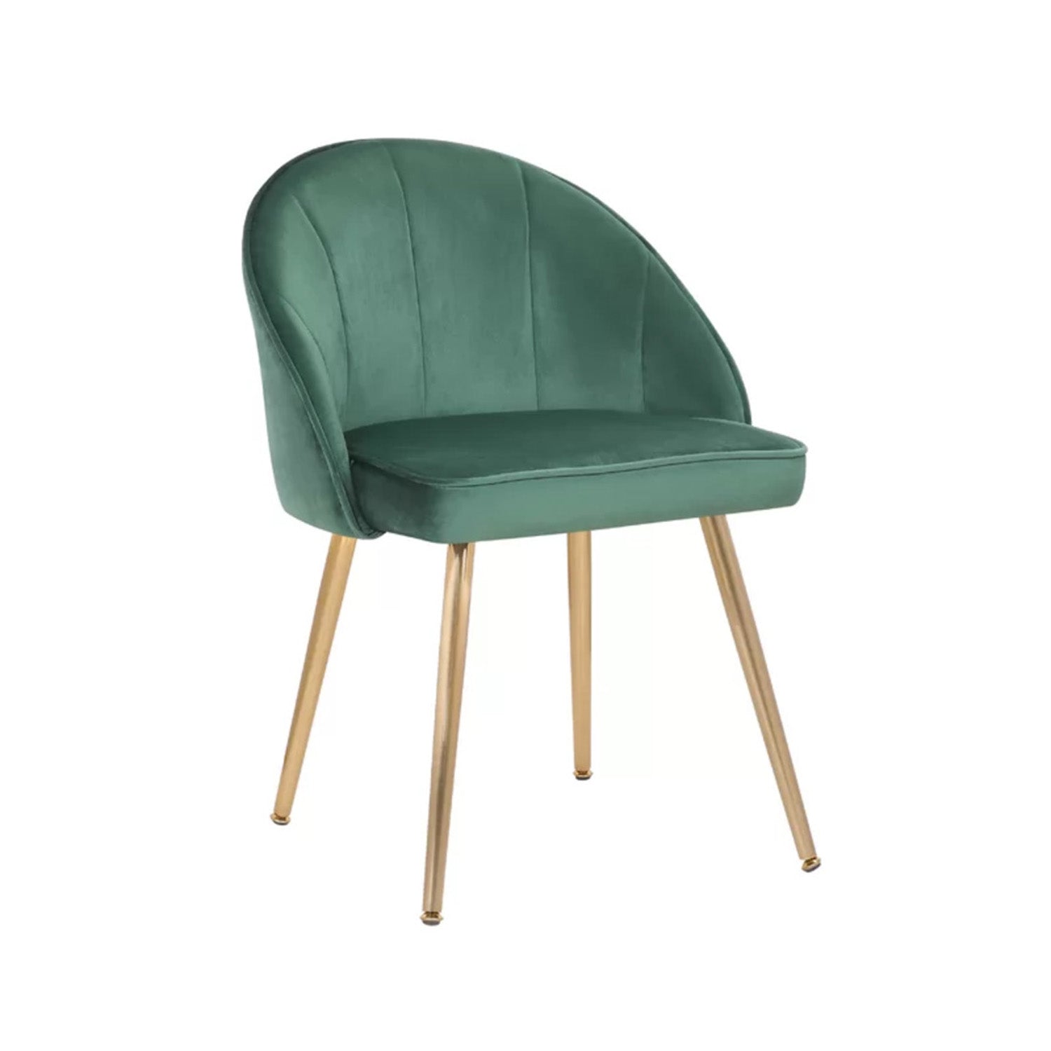 Buy Sleek Velvet Dining Chair Green Online Best Price