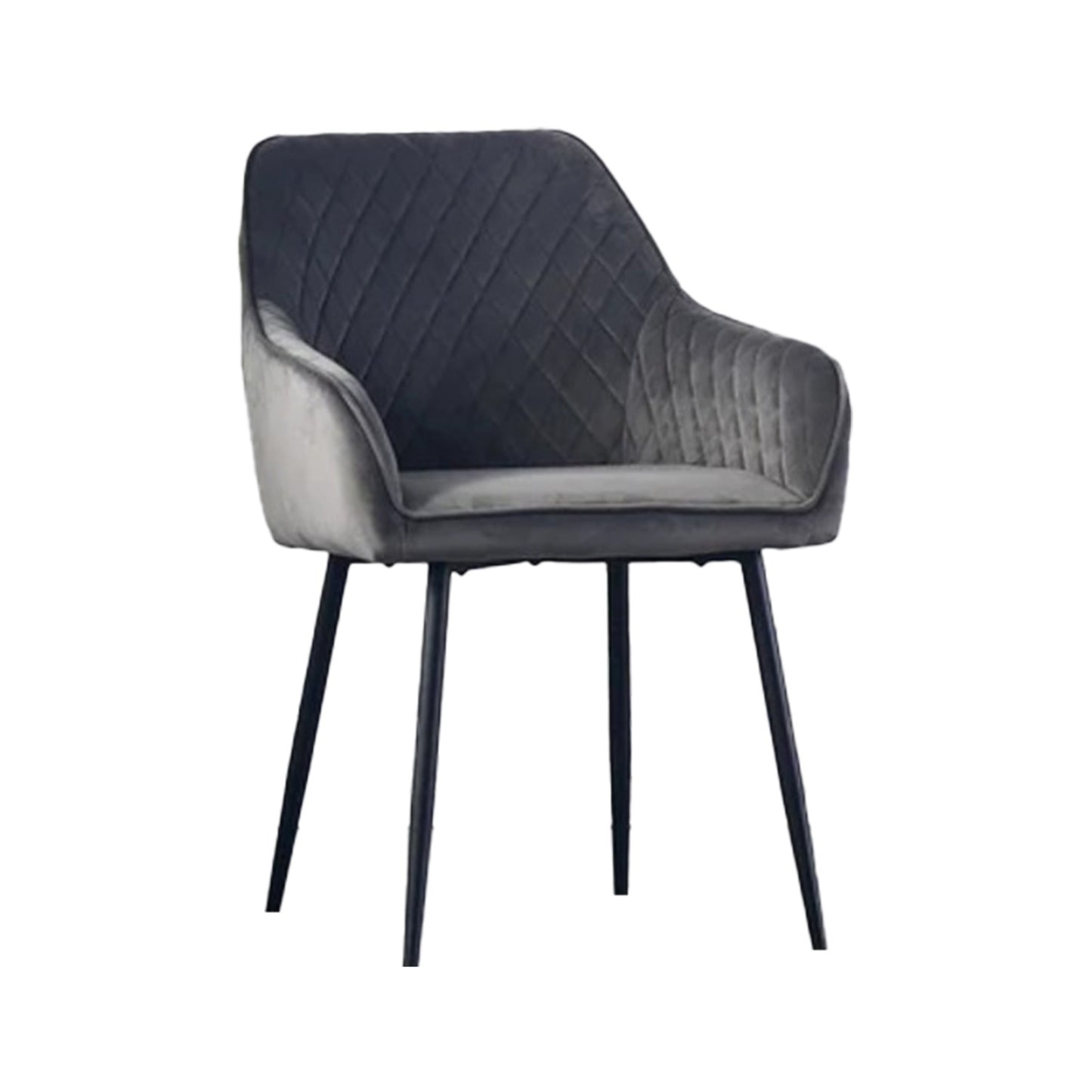 Buy  Velvet Dining Chair Grey Online Shop Now