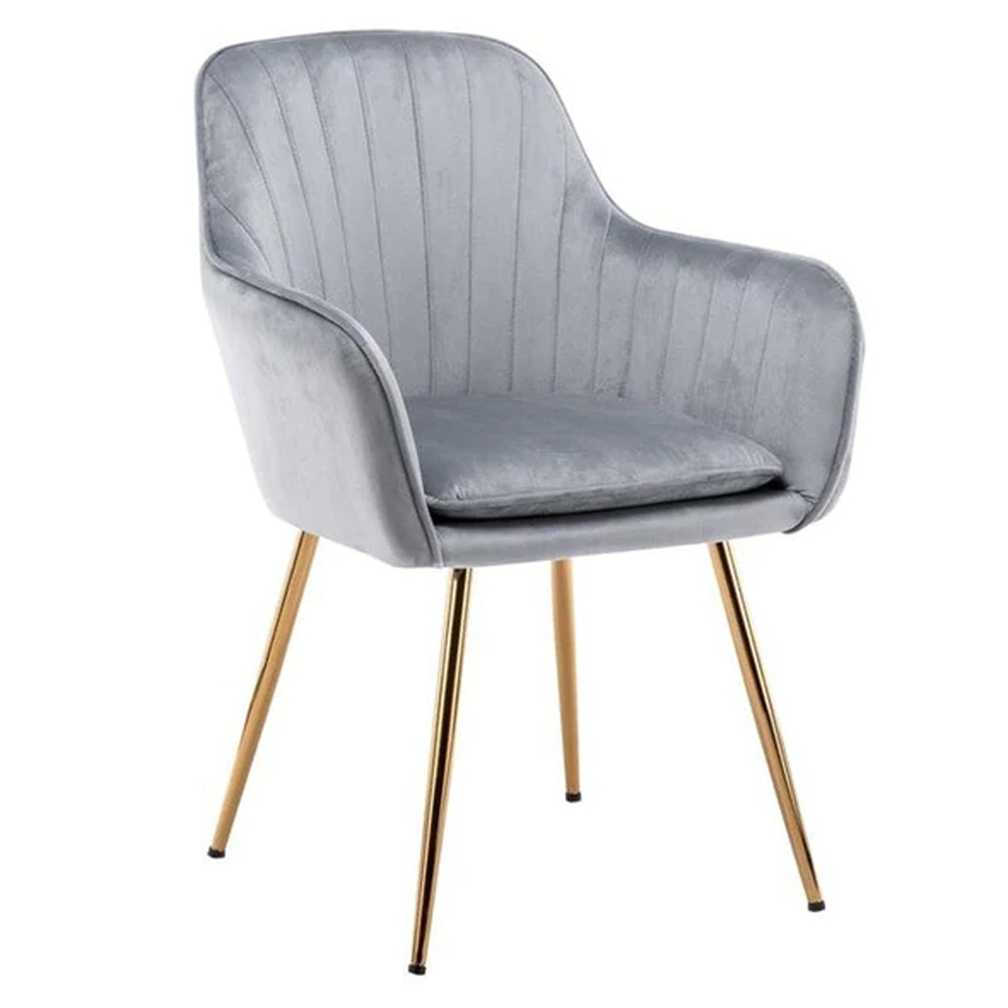 Buy Velvet Sleek Lounge Chair Grey Online Best Price