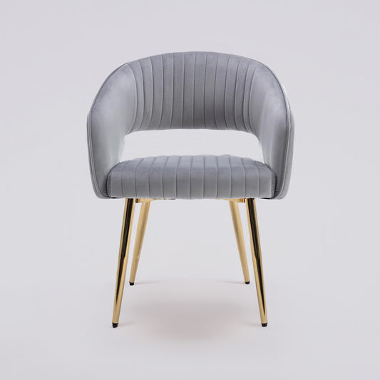 Buy Chic Velvet Lounge Chair Grey Online