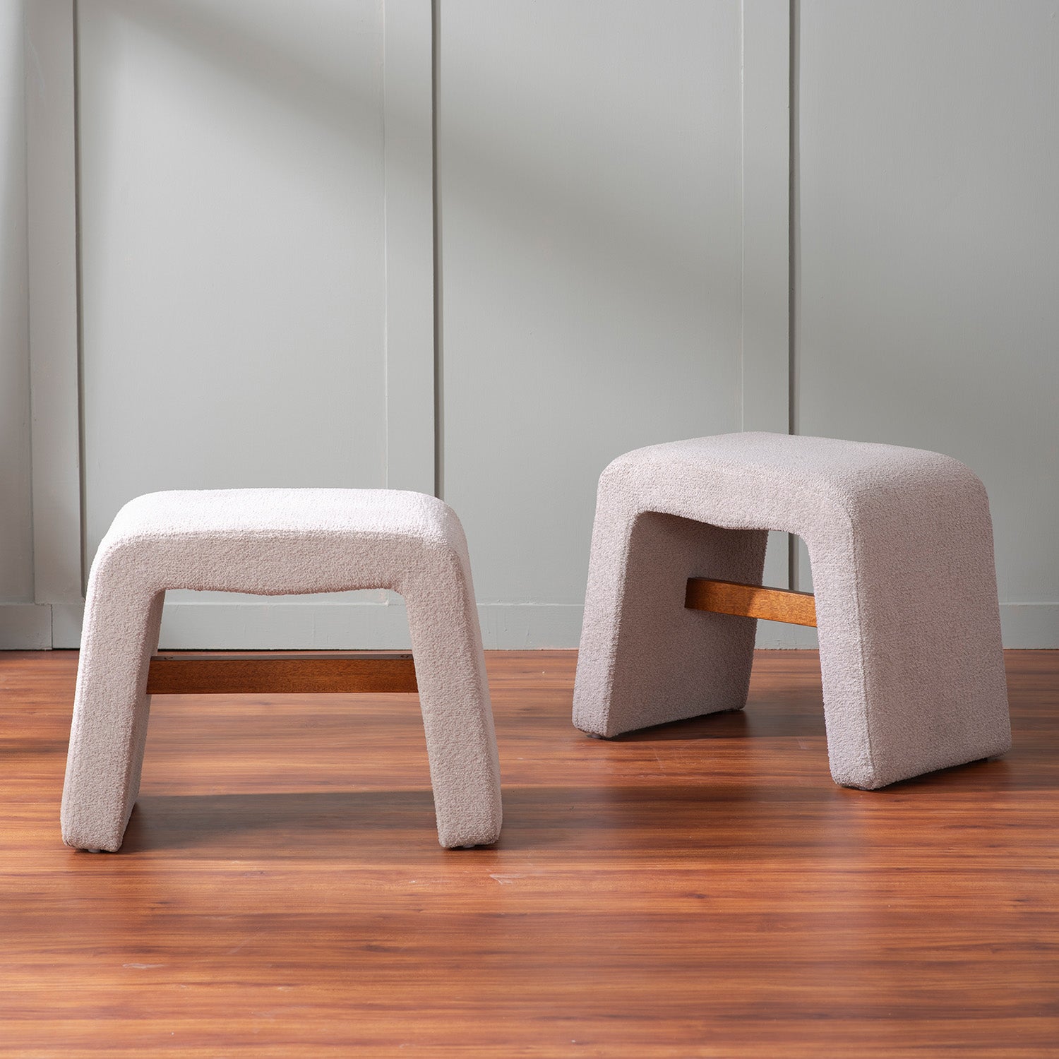 Buy Copenhagen Pink & Beige Pouf Seating Solution Set Of 2 Online