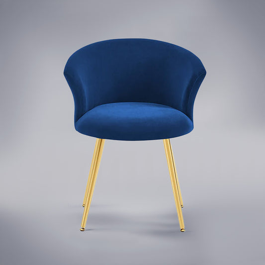 Buy Curvy Back Velvet Chair Cream Online