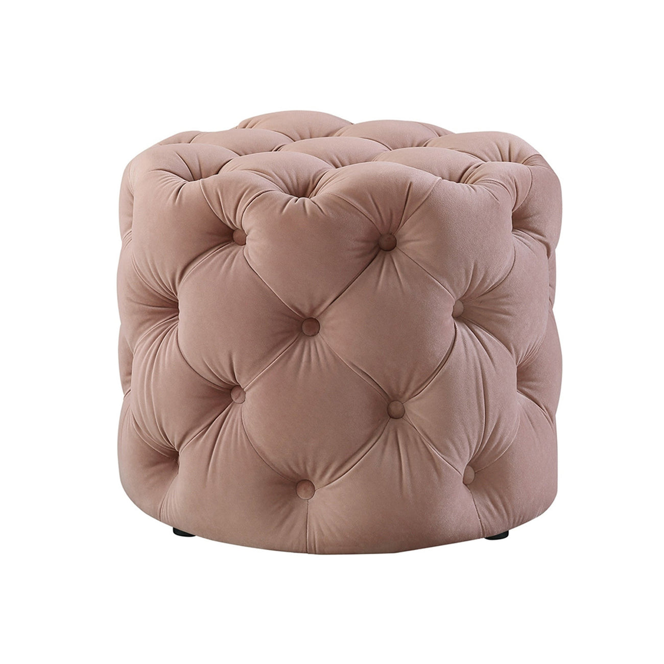 Plush Pink Pouf