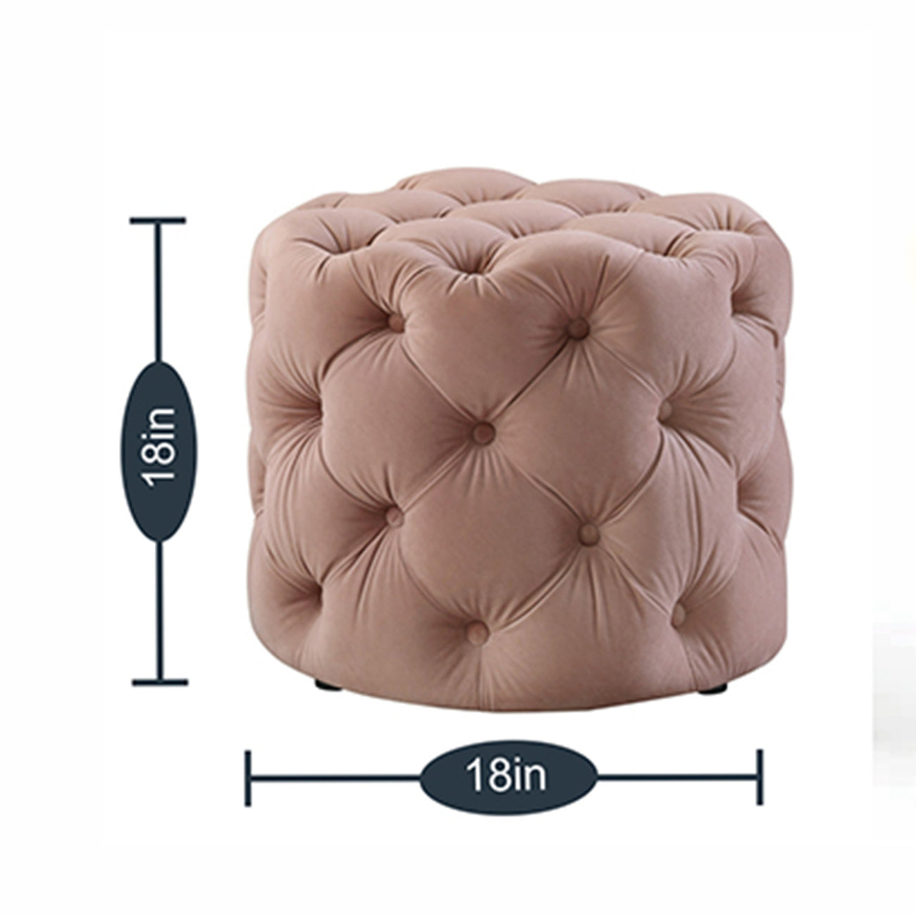 Plush Pink Pouf