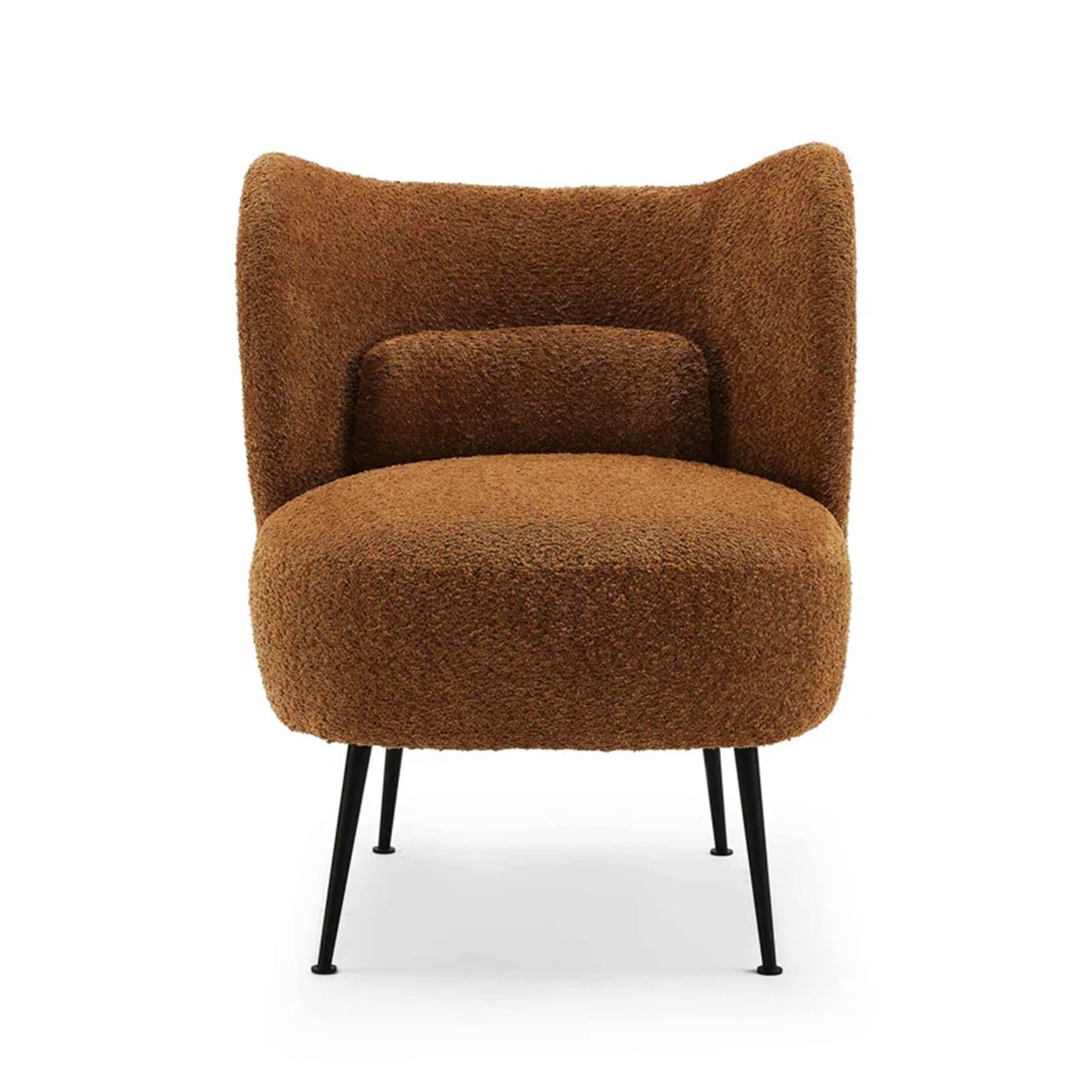 Boucle Brown Lounge Chair