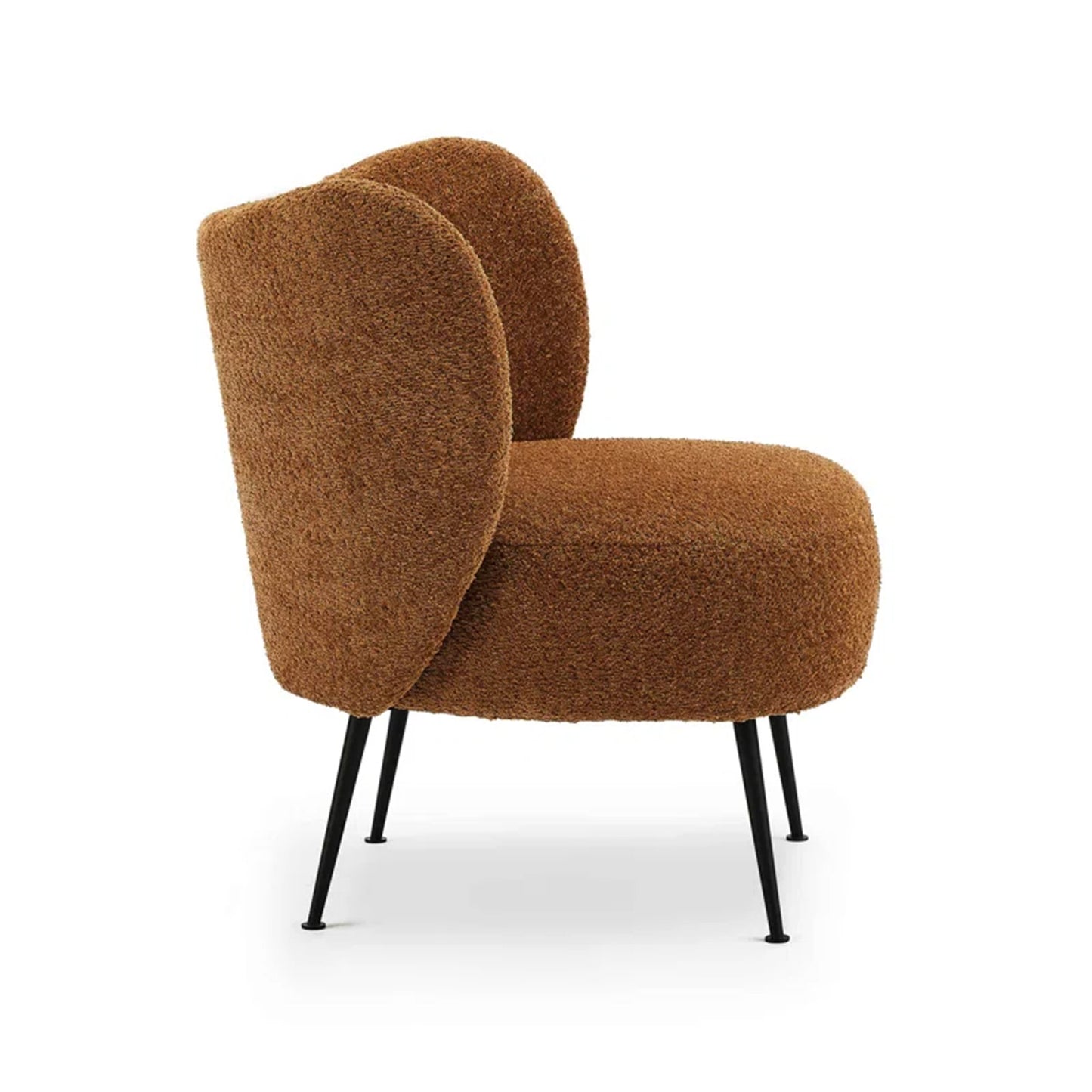 Boucle Brown Lounge Chair