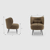 Latte Loopback Lounge Chair