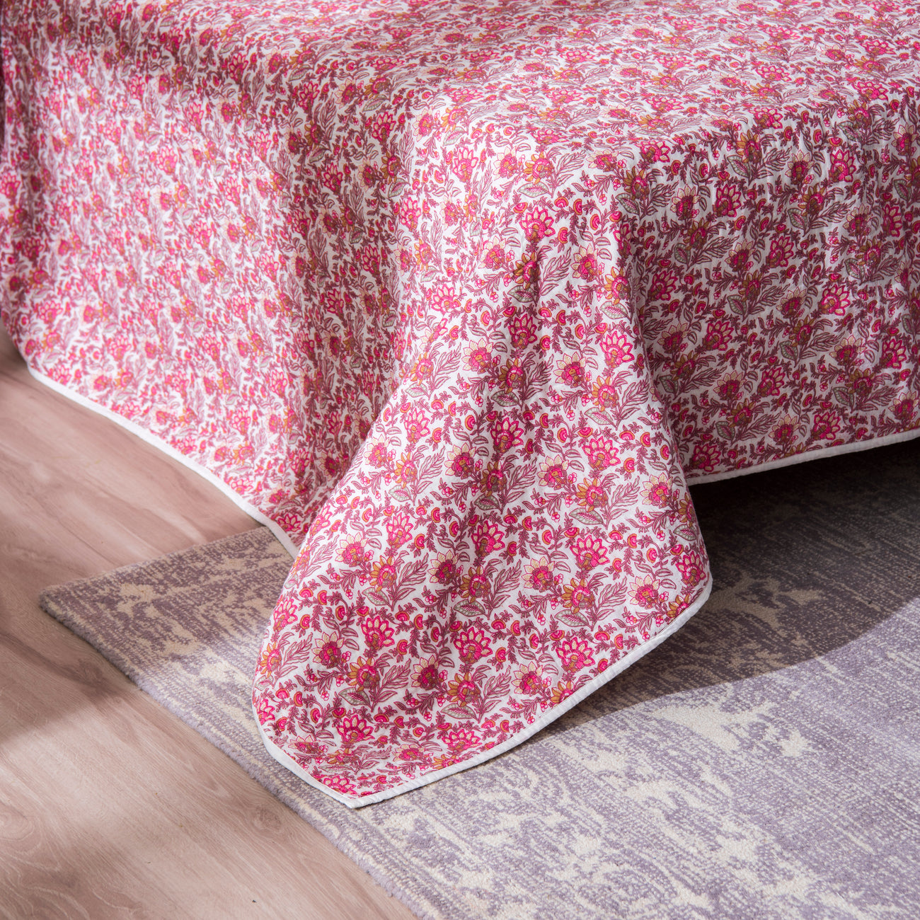 Cotton Printed Quilt & Shams