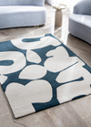 Tranquil Turquoise Beauty Hand Tufted Wool Carpet